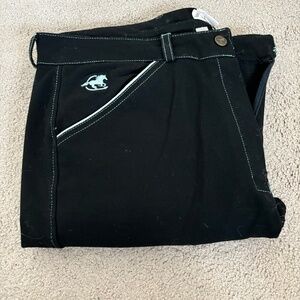 34L Smartpak Piper original mid-rise, black with Spearmint, knee patch. Good